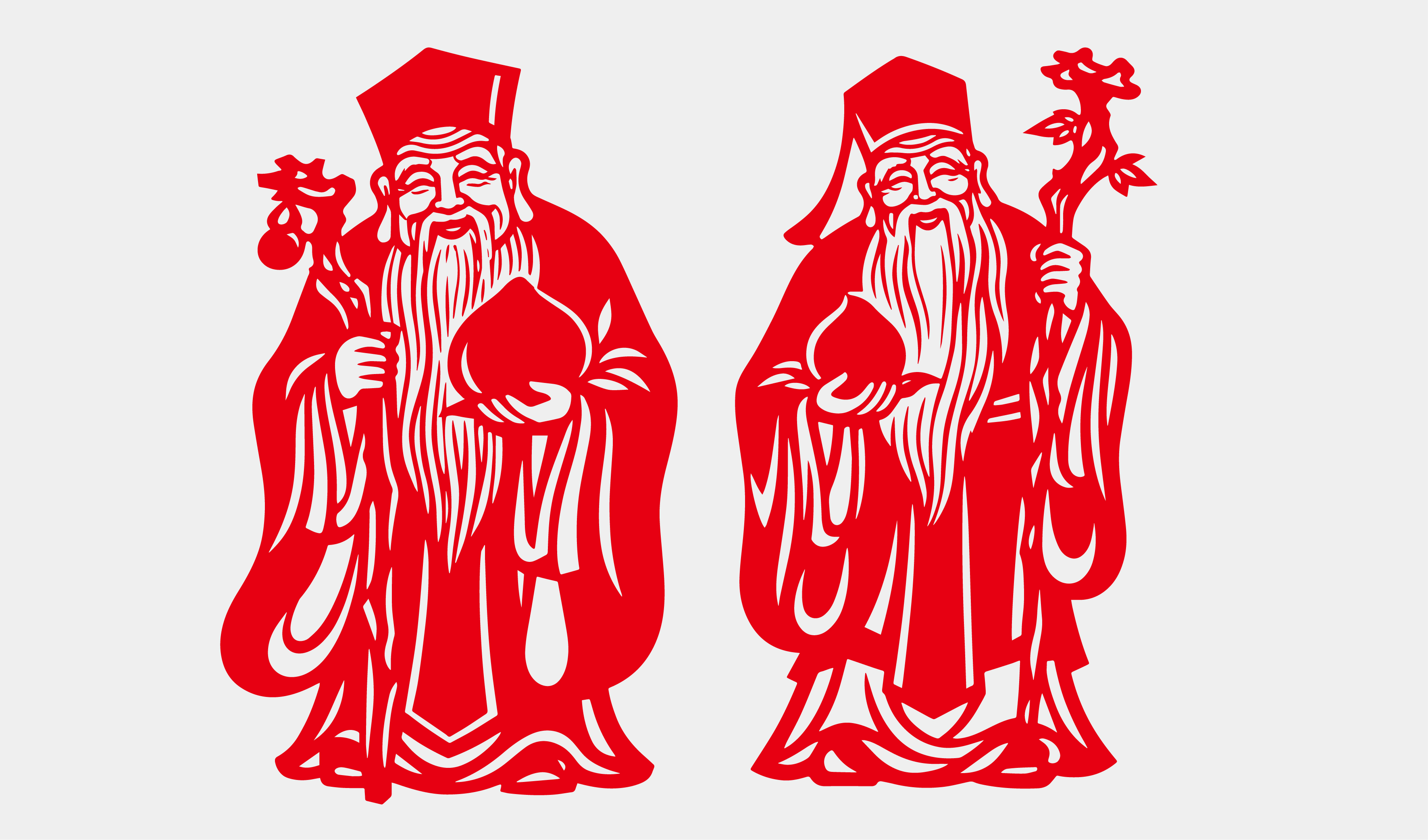 新年-剪纸-寿星